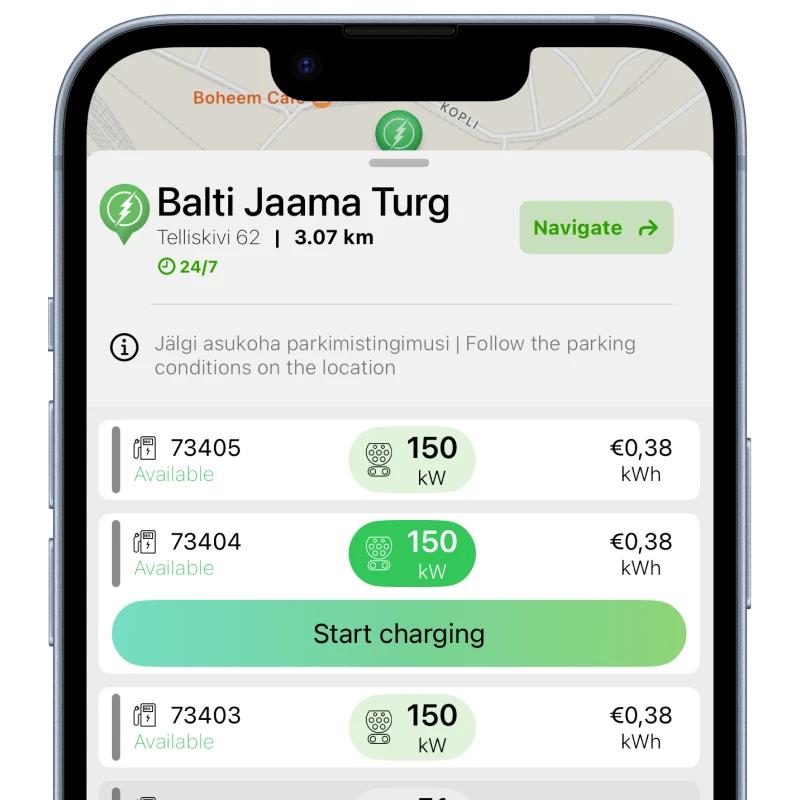 Eleport EV charging app